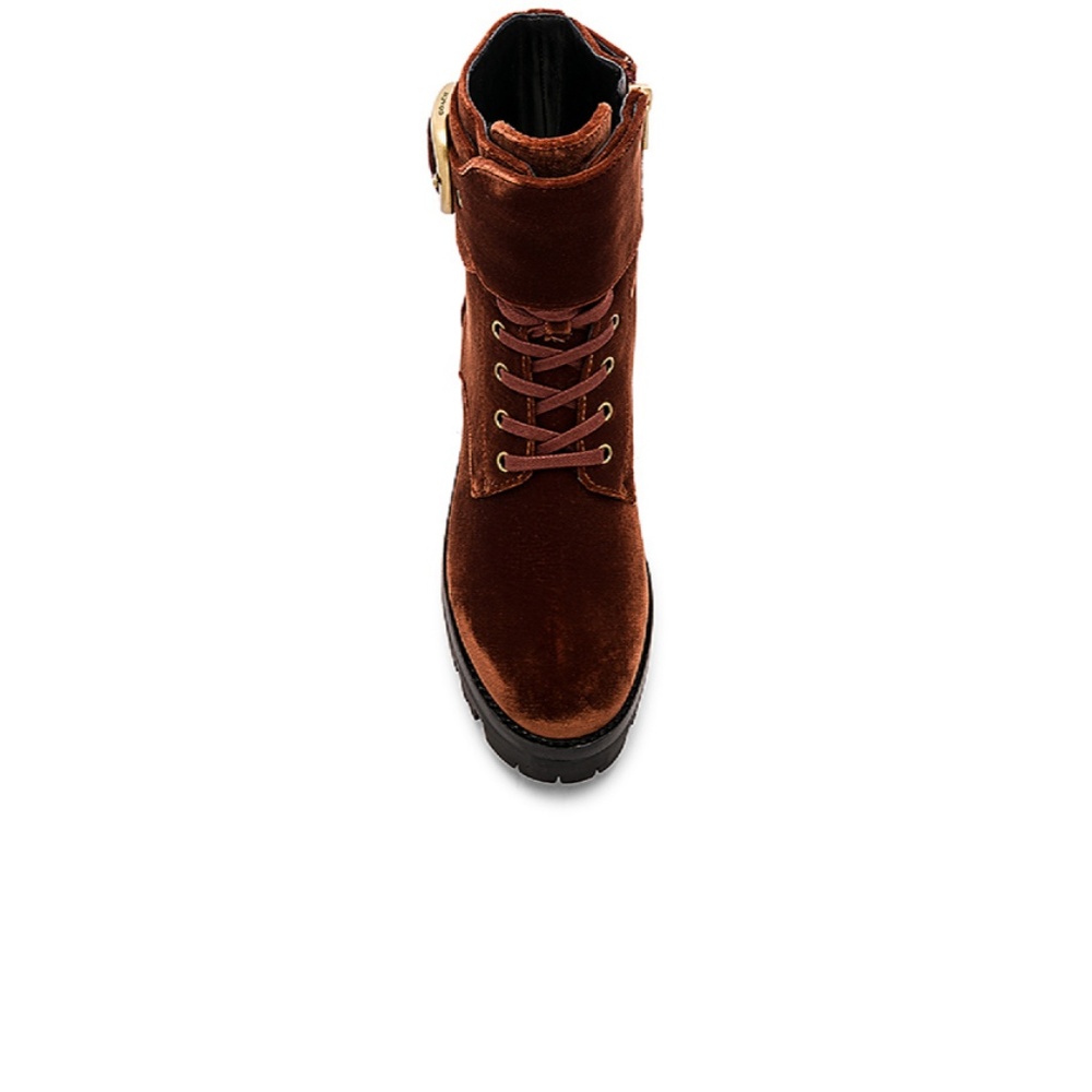 LAST CHANCE COACH Lucy Lace Dark Lion Velvet Boot - Picture 4 of 8